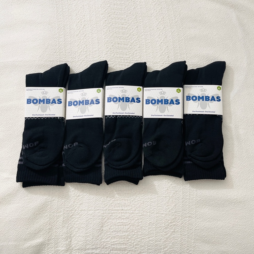 NWT Bombas 5 Pairs Bundle Pack Men’s Size XL Socks